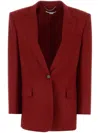 Stella Mccartney Oversize Wool Blazer Flap Pockets In Red