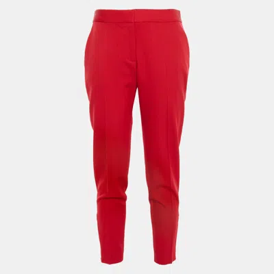 Pre-owned Stella Mccartney Wool Pants 40 In Red