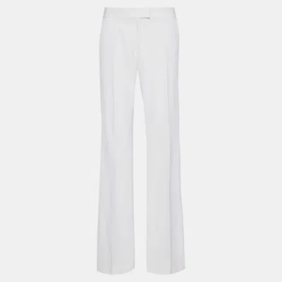 Pre-owned Stella Mccartney Wool Trousers 46 In White