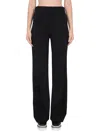 Stella Mccartney Wide-legged Tailored Pants With Zipper And Hook Closure In Black