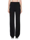 Stella Mccartney Wide-legged Tailored Pants With Zipper And Hook Closure In Black
