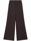 Stella Mccartney High-rise Wide-leg Wool Trousers In Brown