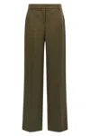 Stella Mccartney Shiny Tailoring Loose Trousers In Green