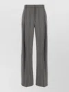 Stella Mccartney Wool Pants Striped Pattern Belt Loops Pockets In Multi