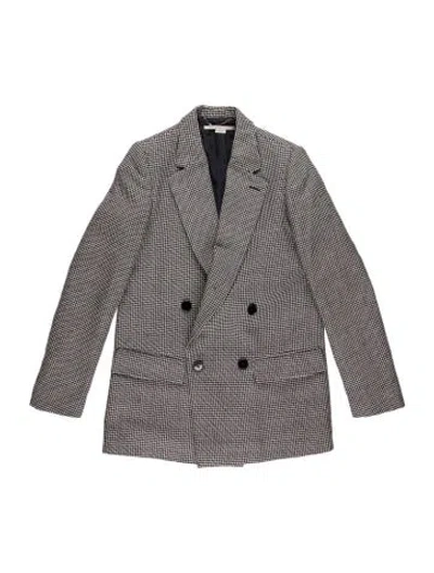Pre-owned Stella Mccartney Wool Patterned Jacket In Black
