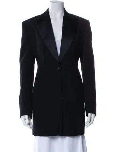 Pre-owned Stella Mccartney Wool Peacoat In Black