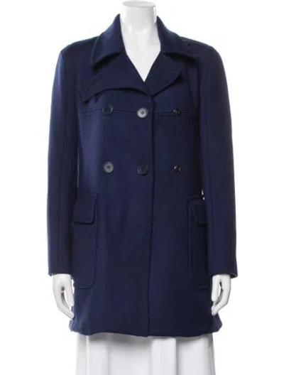 Pre-owned Stella Mccartney Wool Peacoat In Blue