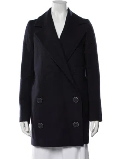 Pre-owned Stella Mccartney Wool Peacoat In Blue