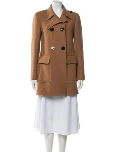 Pre-owned Stella Mccartney Wool Peacoat In Brown