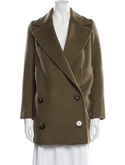 Pre-owned Stella Mccartney Wool Peacoat In Green