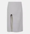 Stella Mccartney Wool Pencil Skirt In Grey