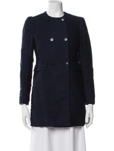 Pre-owned Stella Mccartney Wool Performance Coat In Blue