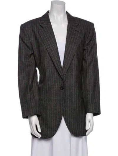 Pre-owned Stella Mccartney Wool Plaid Print Blazer In Black