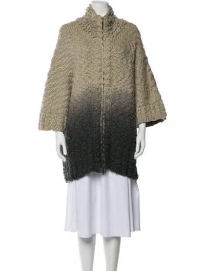 Pre-owned Stella Mccartney Wool Plaid Print Jacket In Neutral