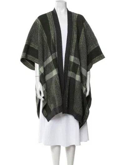 Pre-owned Stella Mccartney Wool Plaid Print Sweater In Green
