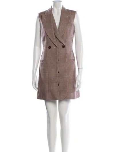 Pre-owned Stella Mccartney Wool Plaid Print Vest