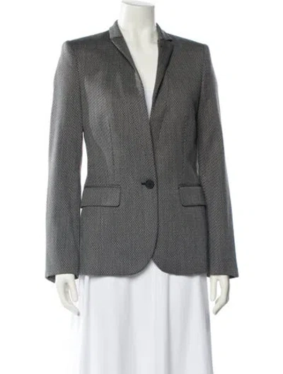 Pre-owned Stella Mccartney Wool Printed Blazer In Gray