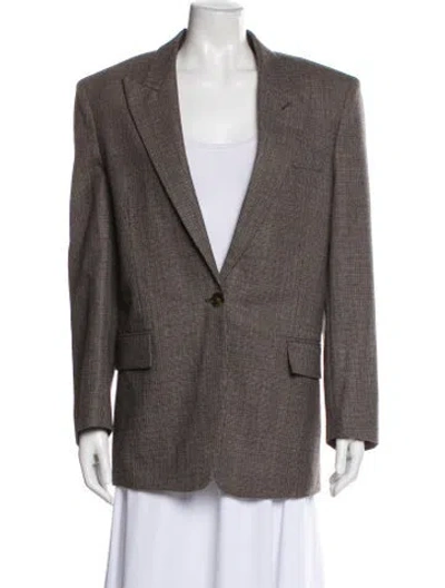 Pre-owned Stella Mccartney Wool Printed Blazer In Gray