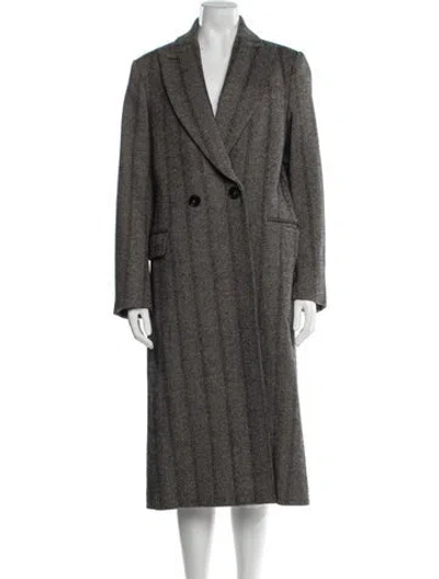 Pre-owned Stella Mccartney Wool Printed Coat In Black