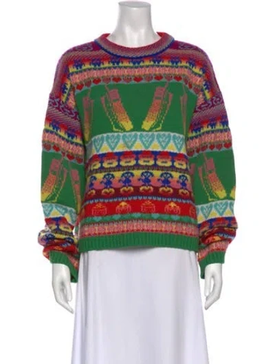 Pre-owned Stella Mccartney Wool Printed Sweater In Green