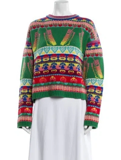 Pre-owned Stella Mccartney Wool Printed Sweater In Green