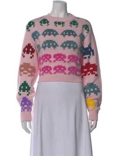 Pre-owned Stella Mccartney Wool Printed Sweater W/ Tags In Pink