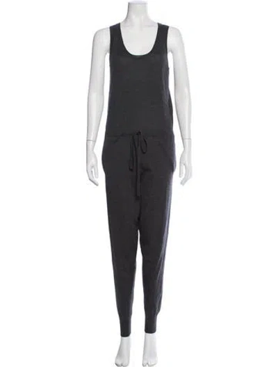 Pre-owned Stella Mccartney Wool Scoop Neck Jumpsuit In Gray