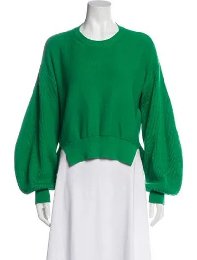 Pre-owned Stella Mccartney Wool Scoop Neck Sweater In Green