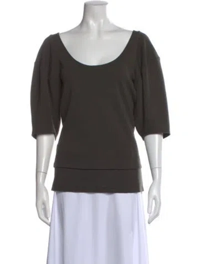 Pre-owned Stella Mccartney Wool Scoop Neck Sweater In Green