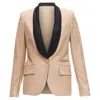 Stella Mccartney Wool Shawl Collar Multi Pocket Tux Blazer In Beige