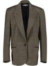 Stella Mccartney Women's Embroidered Wool Oversize Blazer In Brown
