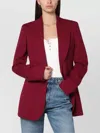 Stella Mccartney Wool Single Breasted Jacket With Front Pockets In Red