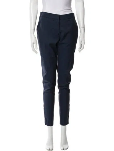Pre-owned Stella Mccartney Wool Skinny Leg Pants In Blue