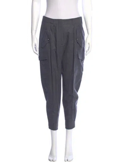 Pre-owned Stella Mccartney Wool Skinny Leg Pants In Gray