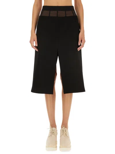 Stella Mccartney Wool Skirt In Black