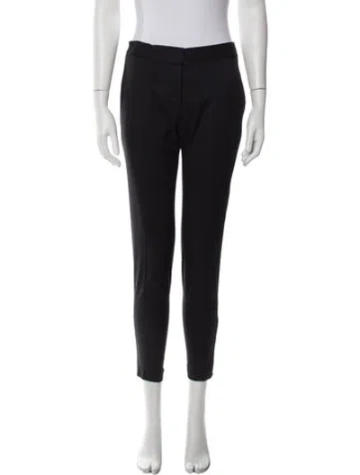 Pre-owned Stella Mccartney Wool Straight Leg Pants In Black