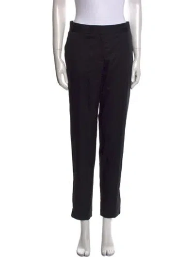 Pre-owned Stella Mccartney Wool Straight Leg Pants In Black