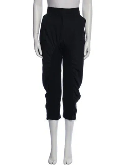 Pre-owned Stella Mccartney Wool Straight Leg Pants In Black