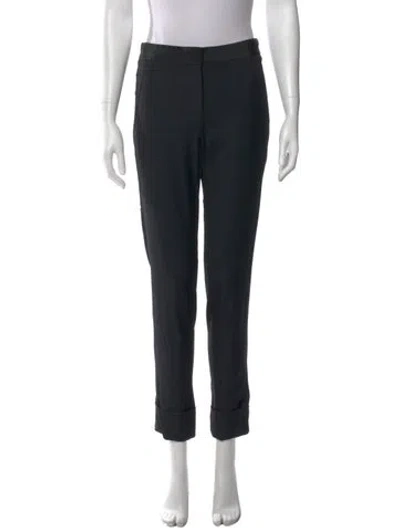 Pre-owned Stella Mccartney Wool Straight Leg Pants In Black