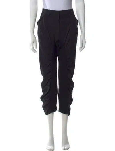 Pre-owned Stella Mccartney Wool Straight Leg Pants In Black