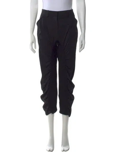 Pre-owned Stella Mccartney Wool Straight Leg Pants In Black