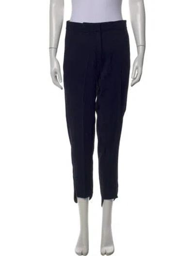 Pre-owned Stella Mccartney Wool Straight Leg Pants In Black