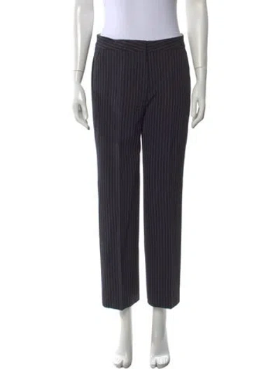 Pre-owned Stella Mccartney Wool Straight Leg Pants In Black