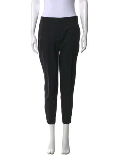 Pre-owned Stella Mccartney Wool Straight Leg Pants In Black