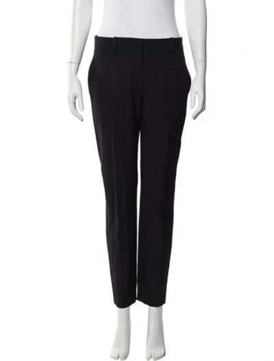 Pre-owned Stella Mccartney Wool Straight Leg Pants In Black