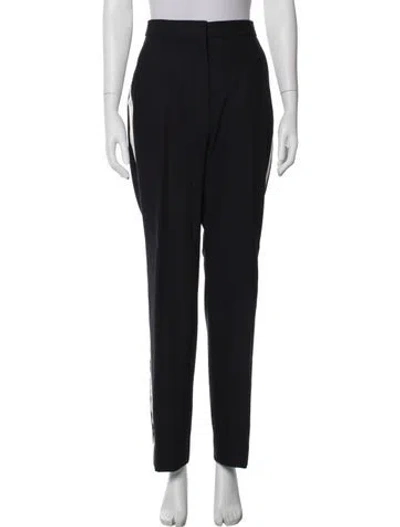 Pre-owned Stella Mccartney Wool Straight Leg Pants In Black