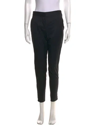 Pre-owned Stella Mccartney Wool Straight Leg Pants In Black