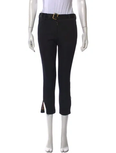 Pre-owned Stella Mccartney Wool Straight Leg Pants In Black