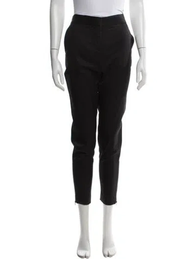Pre-owned Stella Mccartney Wool Straight Leg Pants In Black