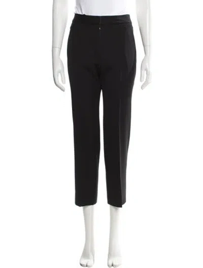 Pre-owned Stella Mccartney Wool Straight Leg Pants In Black